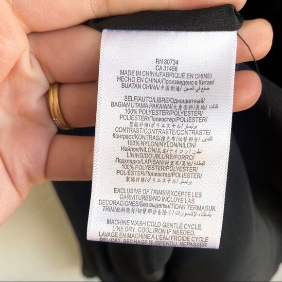 BCBGeneration Black Lace Halter‎ Chiffon Mini Dress - Picture 7 of 8